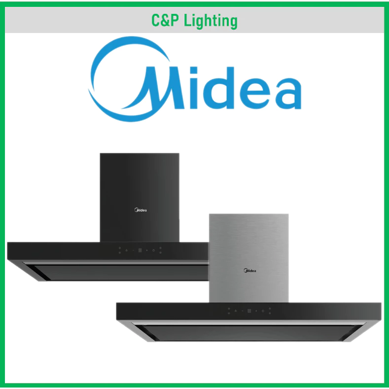 Midea 90cm Chimney Cooker Hood In Black / Stainless Steel Color MBI-90M79BK-SG / MBI-90M79SK-SG