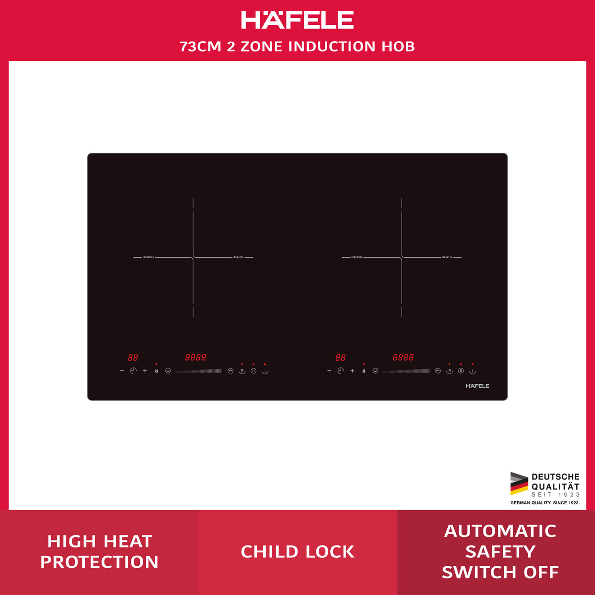 Häfele 73cm 2 Zone Induction Hob